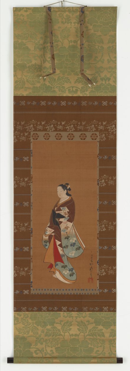 Yujo de pie, período Edo de Unbekannt