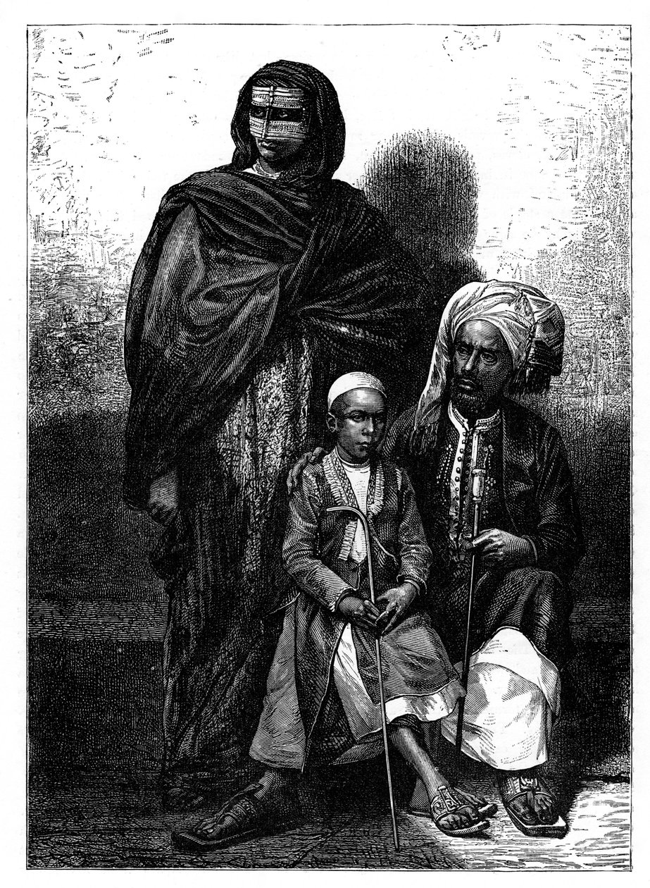 Familia árabe de Zanzíbar, c1890 de Unbekannt