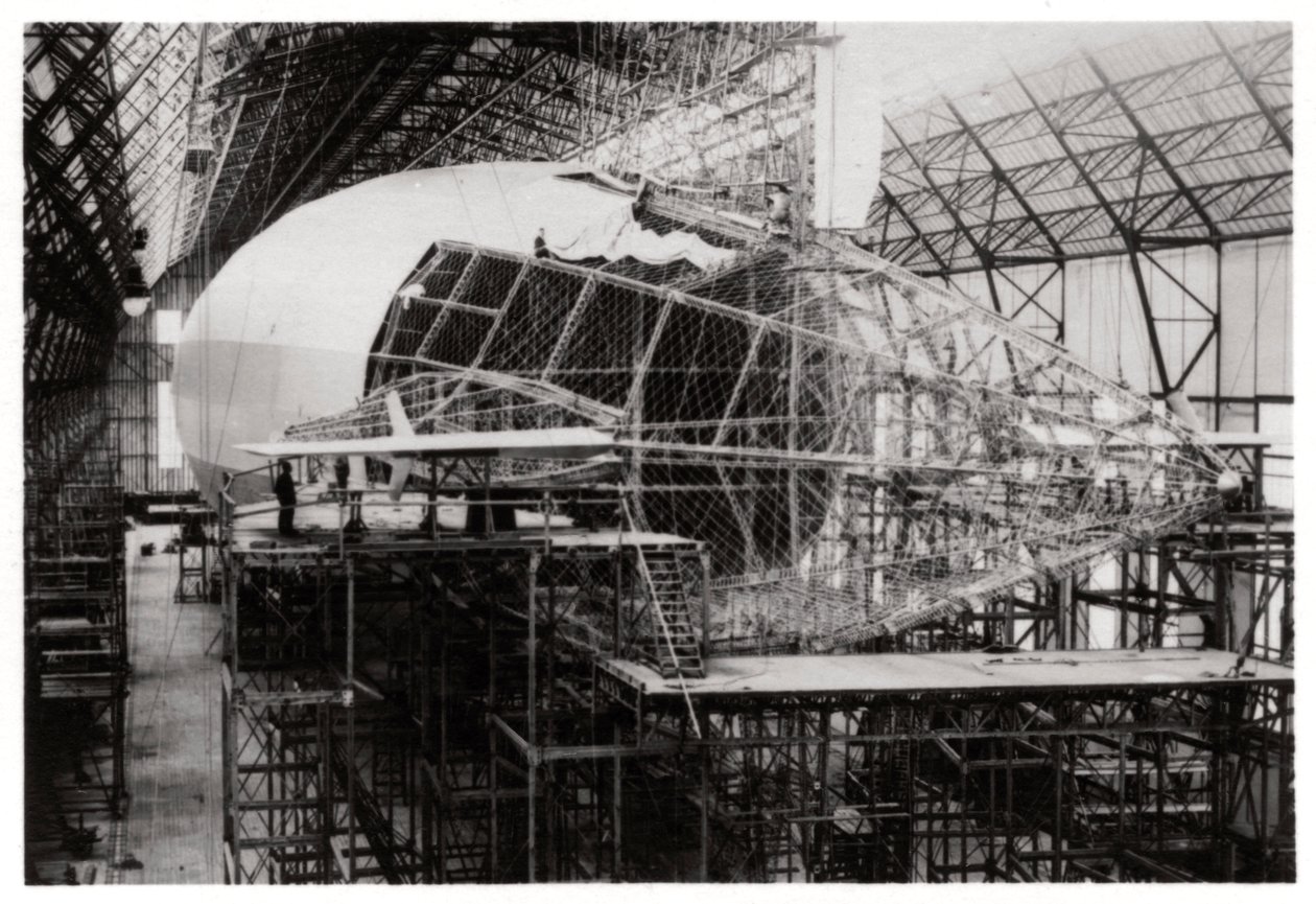 Zeppelin LZ 126 en construcción, Friedrichshafen, Alemania, 1924 1933 de Unbekannt
