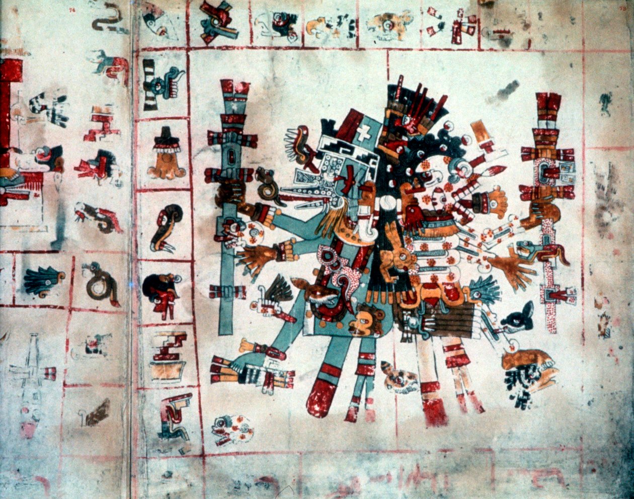 Forma zoomorfa del Códice Borgianus, Mixteca, México precolombino, c1400