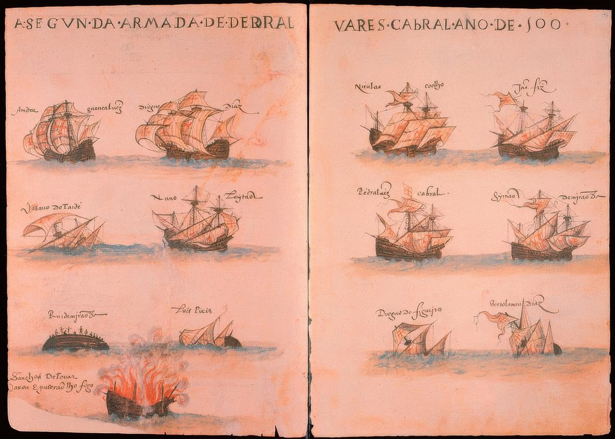 Flota portuguesa bajo Cabral 1500 de Unbekannt