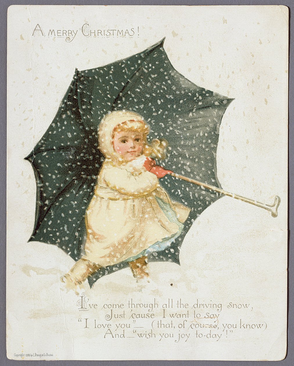 Feliz Navidad, tarjeta de Navidad, 1888 de Unbekannt Unbekannt