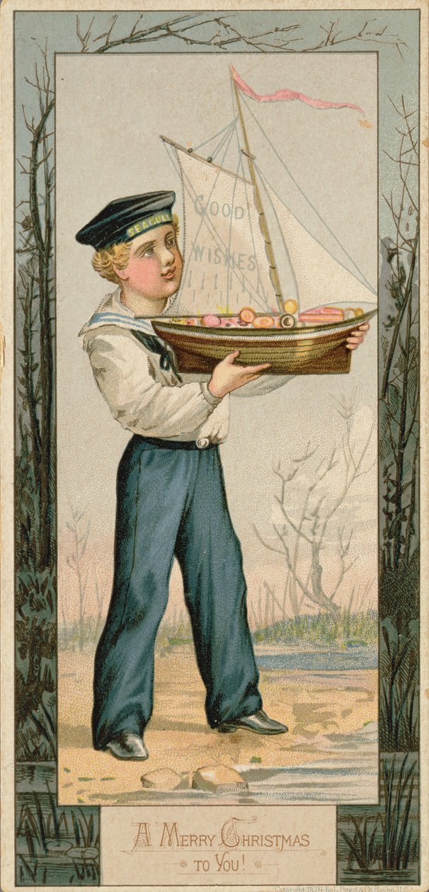 Feliz Navidad para ti, tarjeta de Navidad, 1879 de Unbekannt Unbekannt