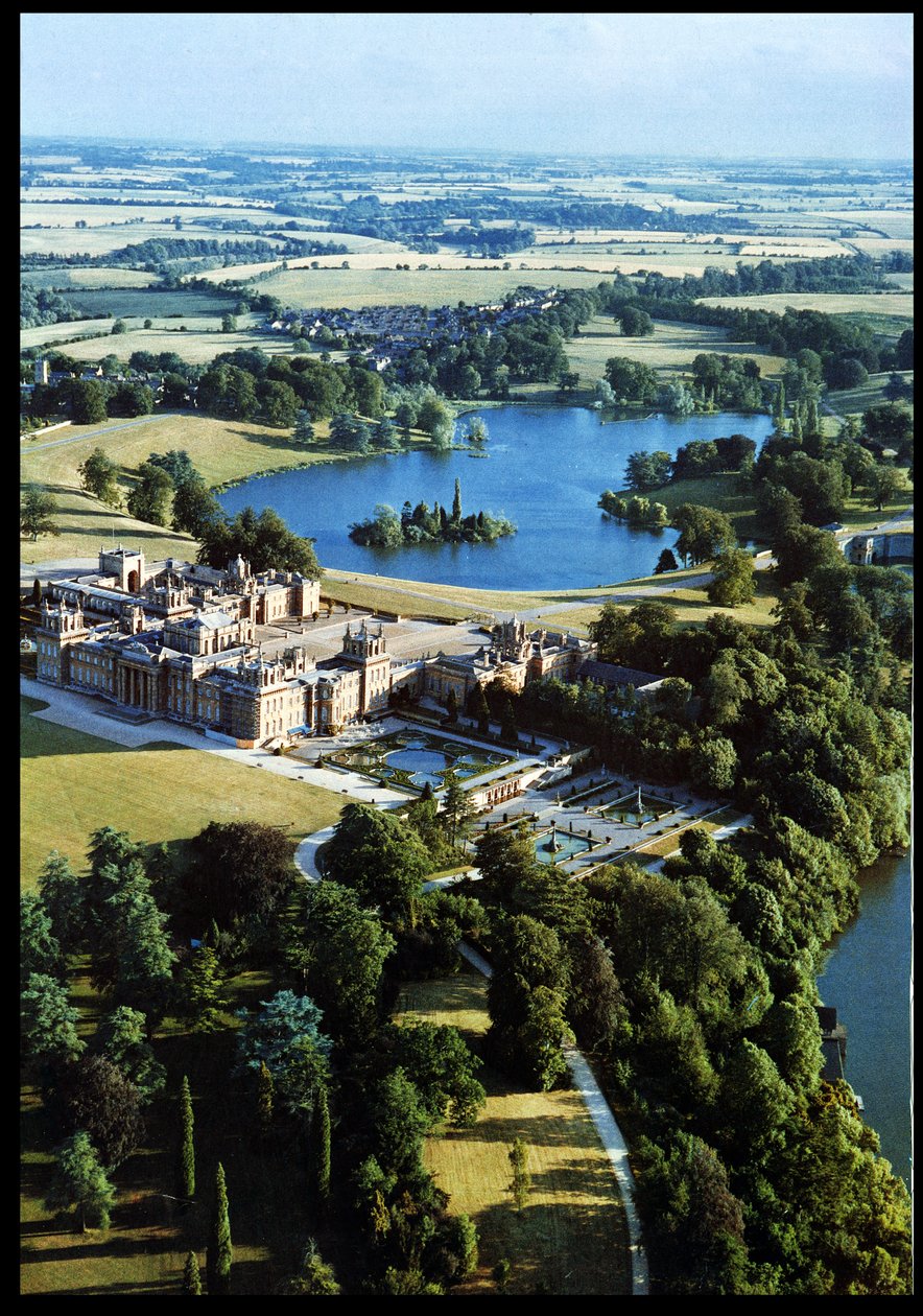 Vista aérea del Palacio de Blenheim, Oxfordshire de Unbekannt Unbekannt