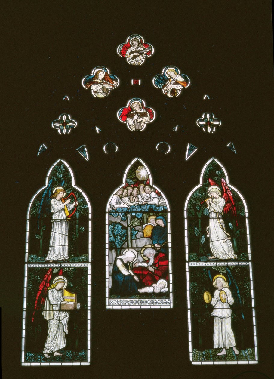 Ángeles y La Natividad por Sir Edward Burne-Jones (1833-98) de Unbekannt Unbekannt