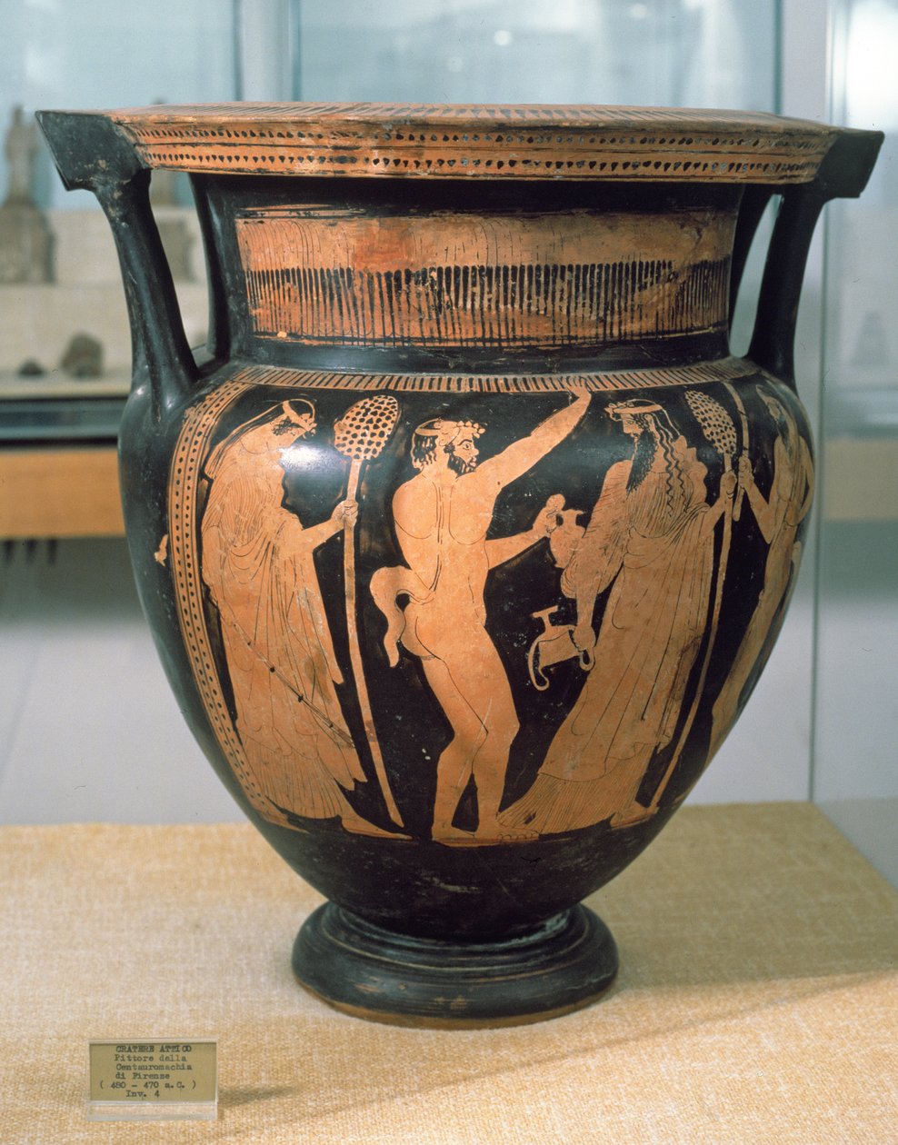Crátera de figuras negras, por el Pintor de los Centauros, c.480-470 a.C. de Unbekannt Unbekannt