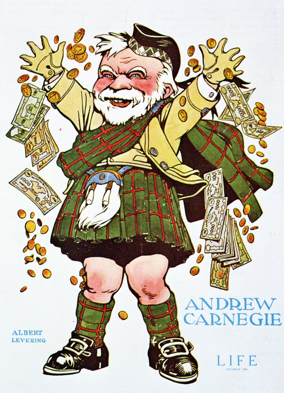 Caricatura de Andrew Carnegie de la revista Life de Unbekannt Unbekannt