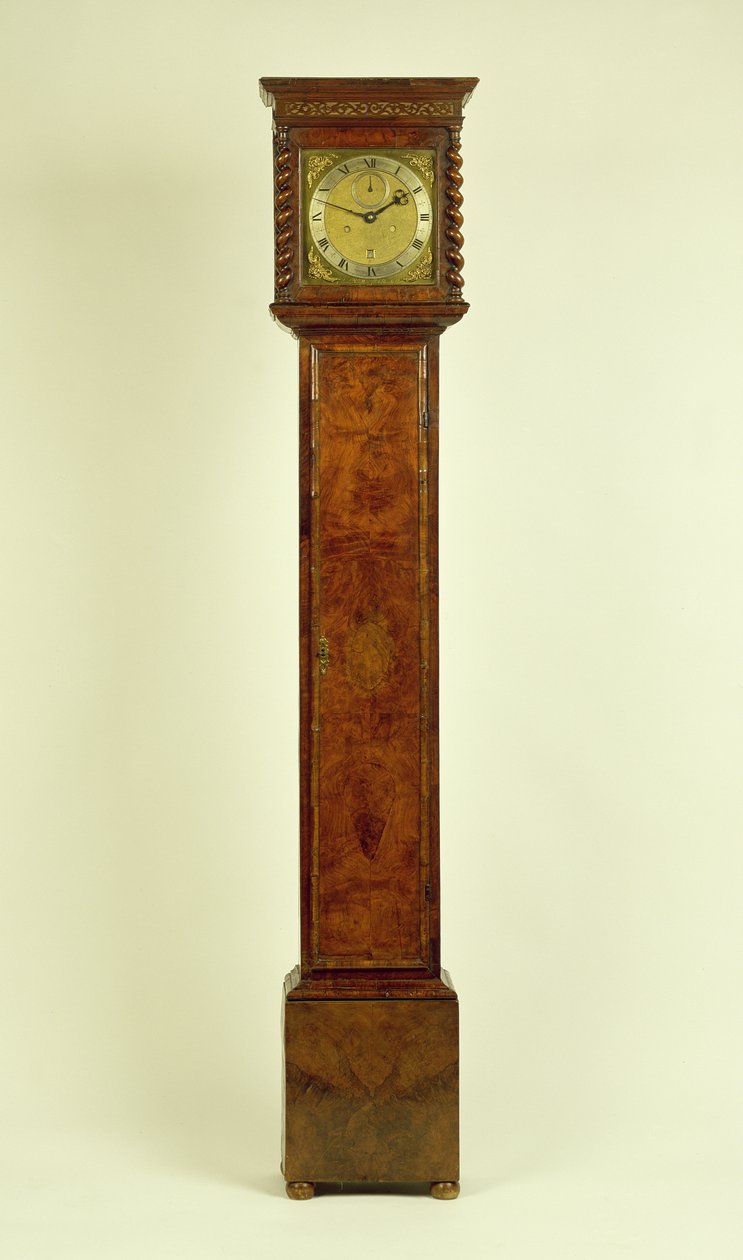 Reloj de pie de nogal de Carlos II, por Charles Gretton (fl.1672-1733) de Unbekannt Unbekannt
