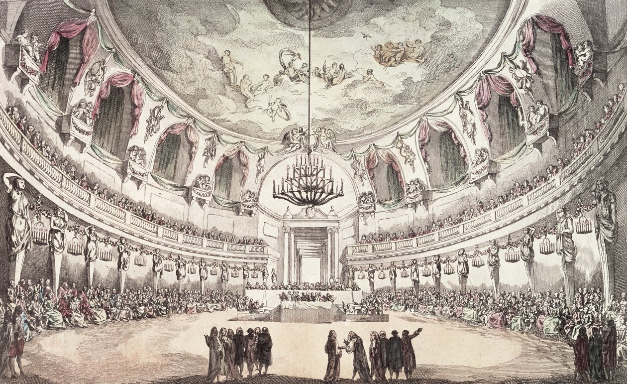 Sala de conciertos en Venecia, siglo XVIII de Unbekannt Unbekannt