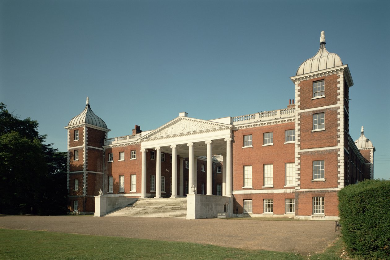 Vista exterior del lado este, Osterley Park, Middlesex de Unbekannt Unbekannt