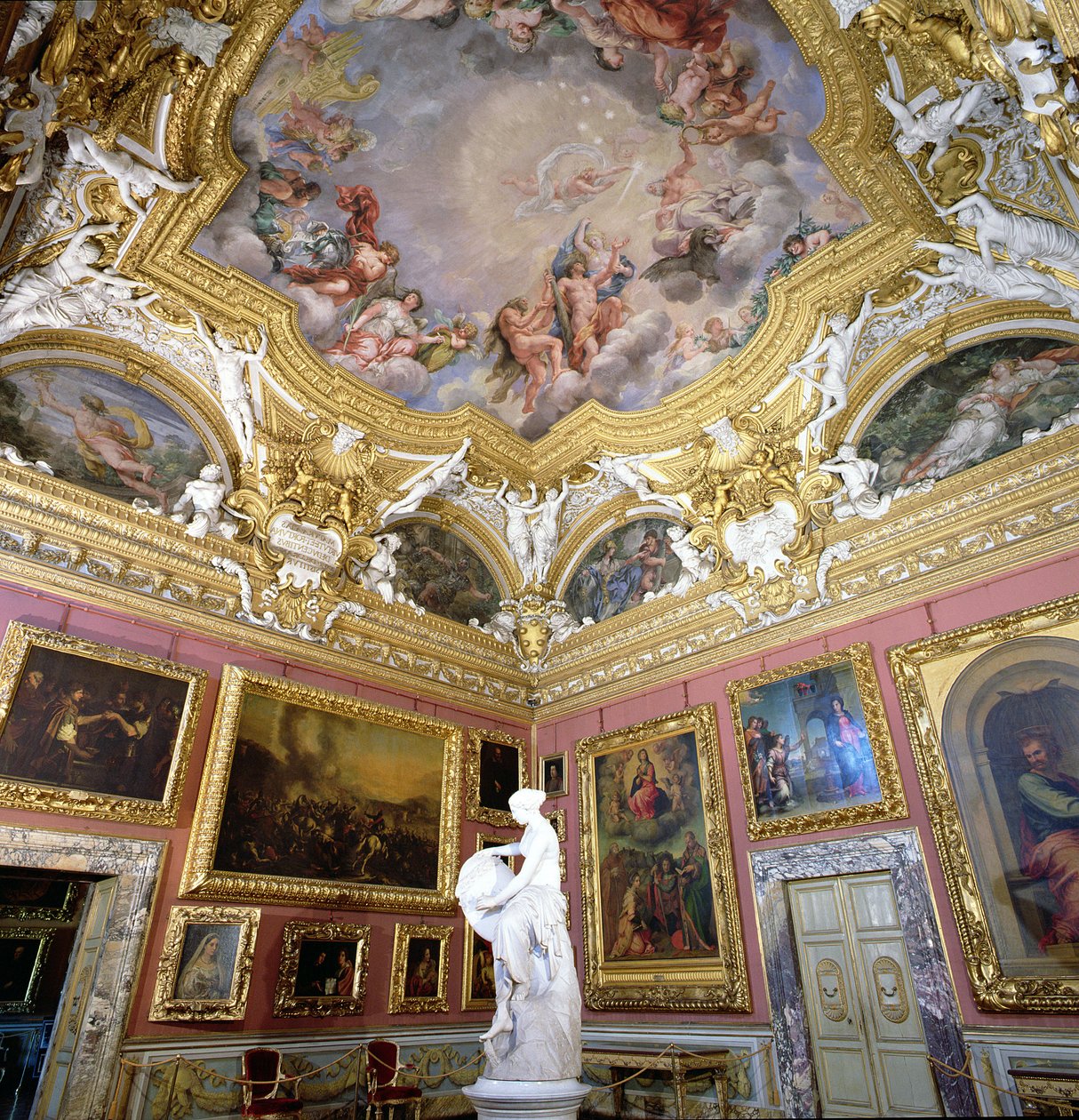 Interior de la Sala di Giove (Sala de Júpiter) con pinturas de Pietro da Cortona, Palazzo Pitti, Florencia, Italia de Unbekannt Unbekannt