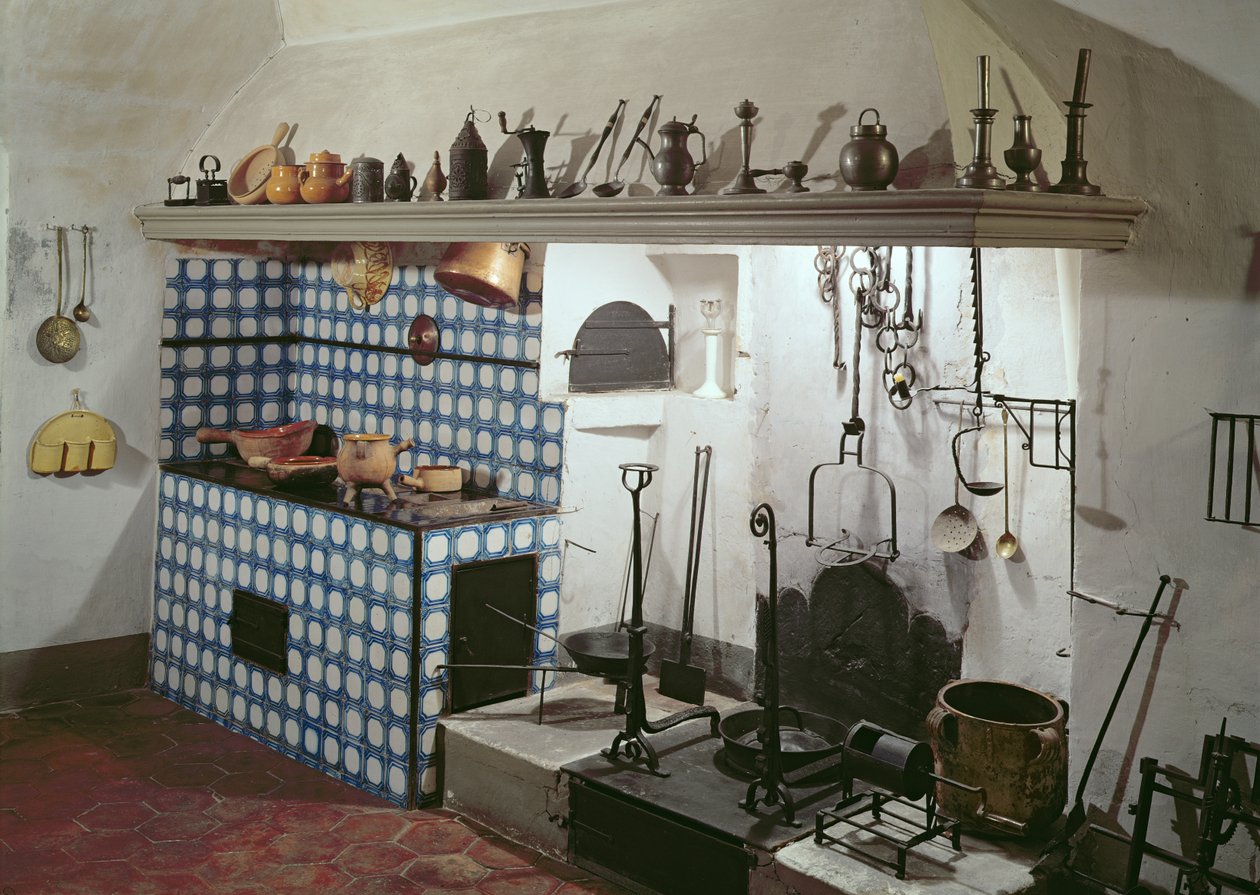 Interior de la cocina del Hotel de Cabris, 1774 de Unbekannt Unbekannt