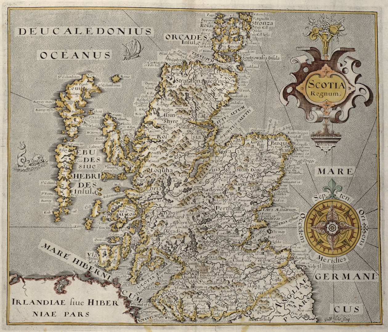 Mapa del Reino de Escocia, siglo XVII Scotia Regnum de Unbekannt Unbekannt