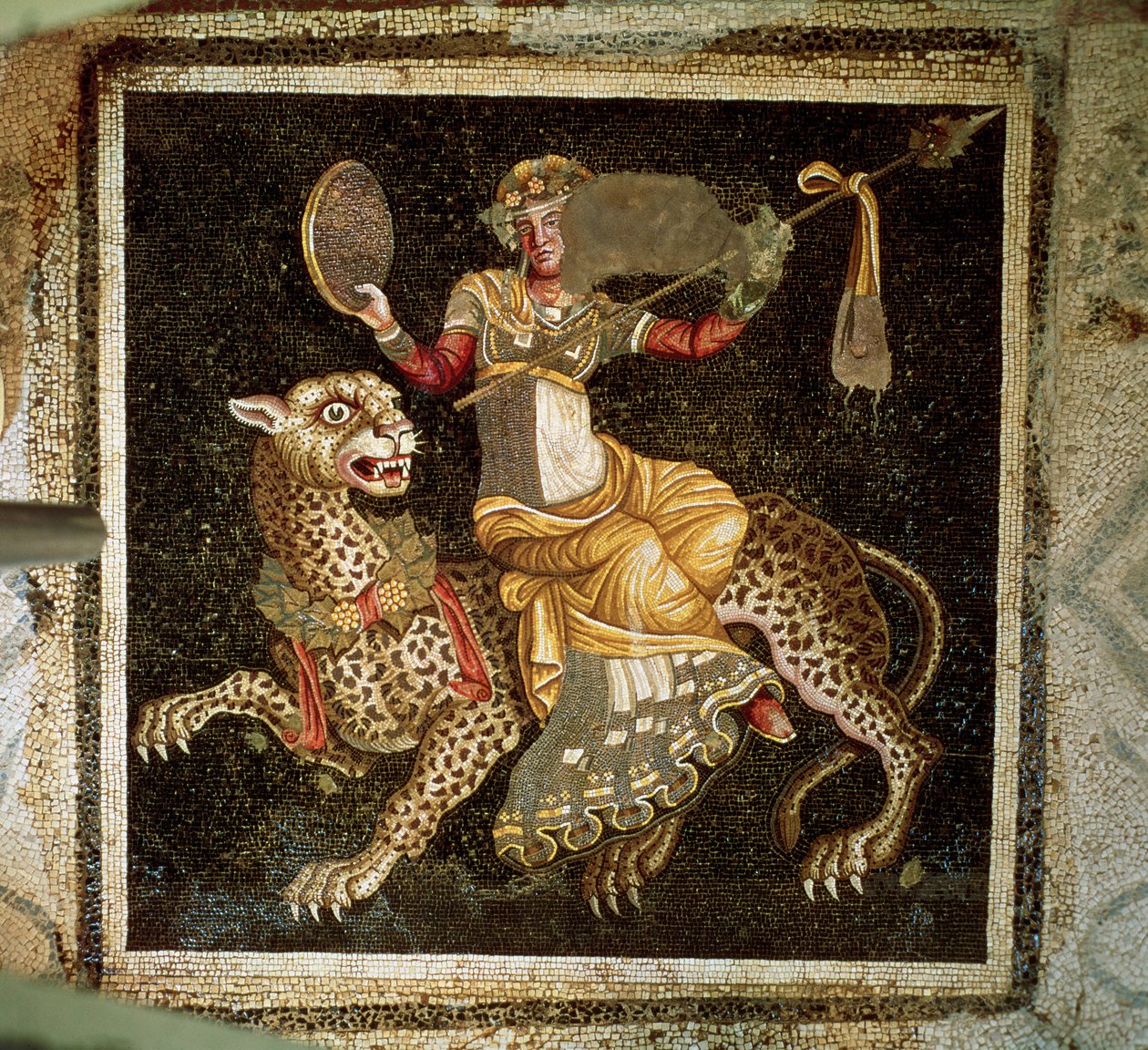 Mosaico de Dionisio montando un leopardo c.180 d.C. de Unbekannt Unbekannt