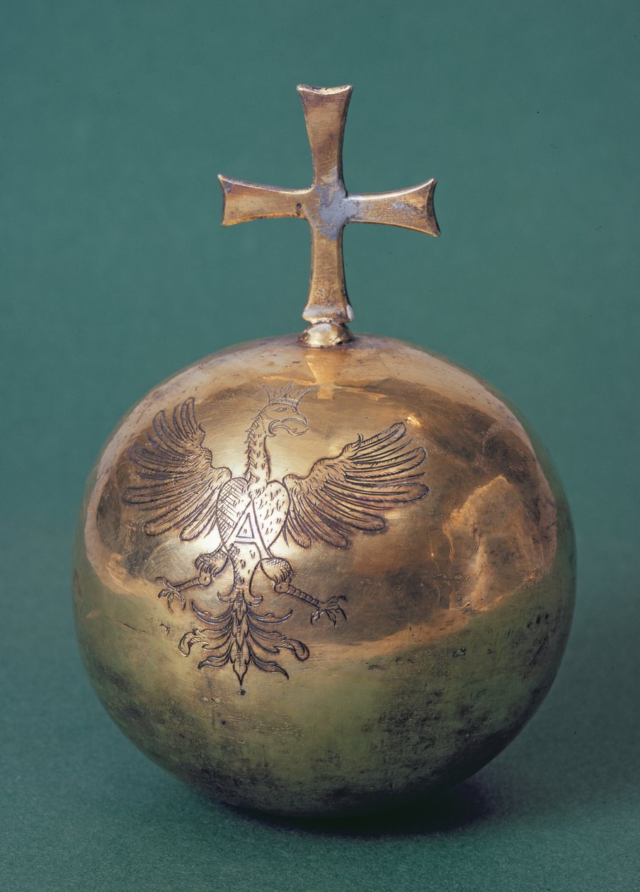 Orbe de la Reina Ana Jagellón, encargado por la Reina Ana como parte de su regalia de coronación, c.1572 de Unbekannt Unbekannt