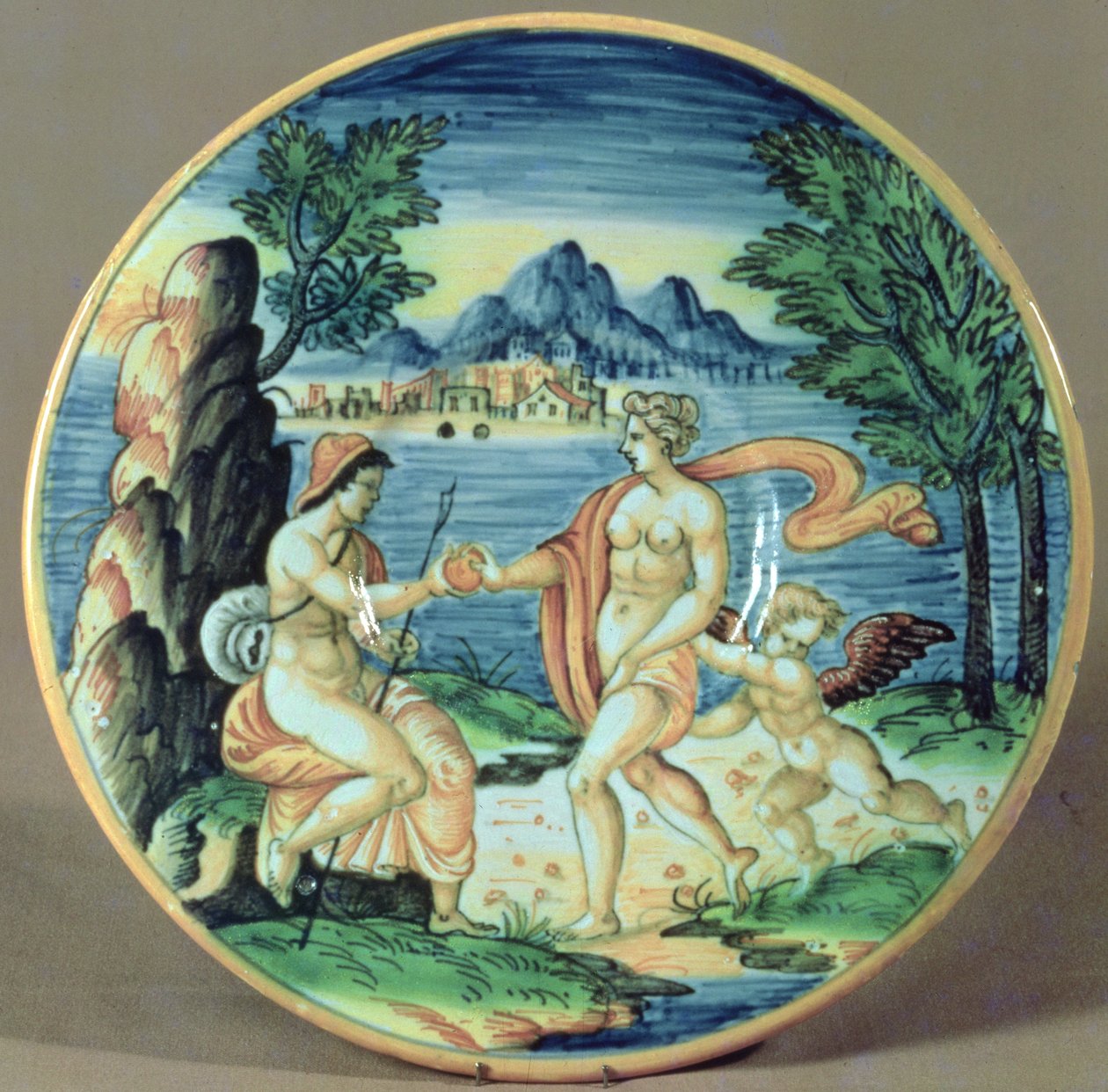 Plato que muestra a París y Venus, por Giovanni-Battista da Faenza (1540-1614), 1563 de Unbekannt Unbekannt