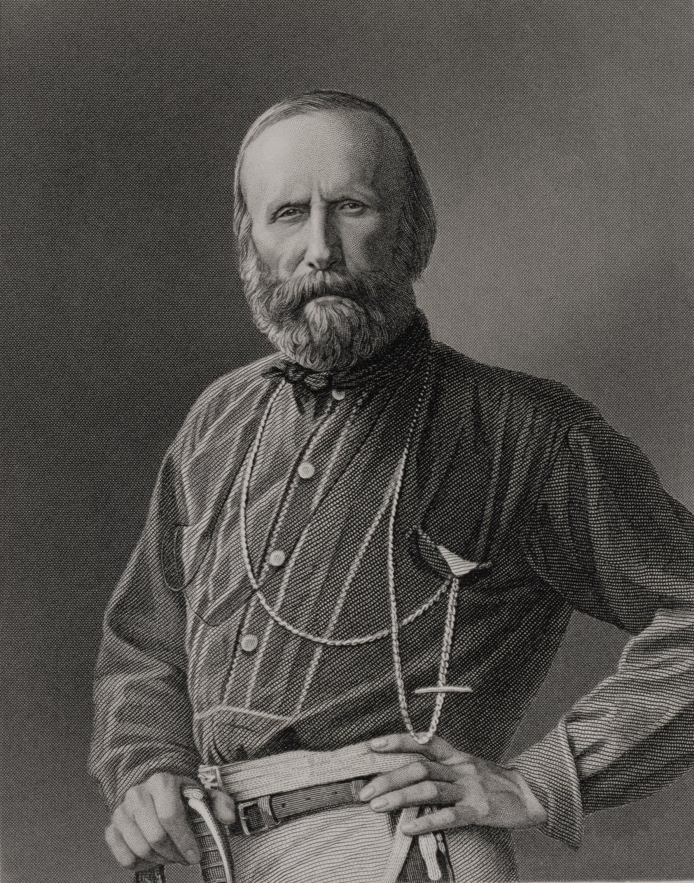 Retrato de Giuseppe Garibaldi (1807-82) grabado por William Holl (1807-71) de una fotografía, pub. por William Mackenzie de Unbekannt Unbekannt