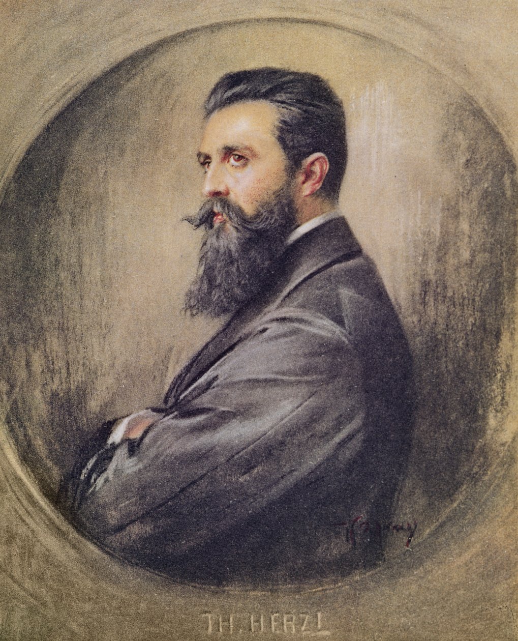 Retrato de Theodor Hertzl de Unbekannt Unbekannt