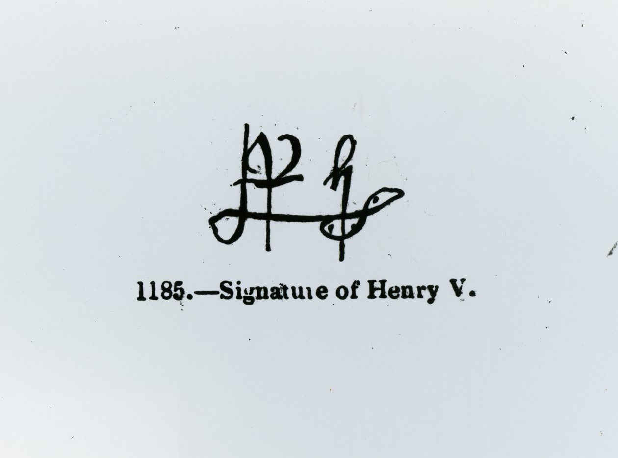 Firma de Enrique V (1387-1422) de Unbekannt Unbekannt