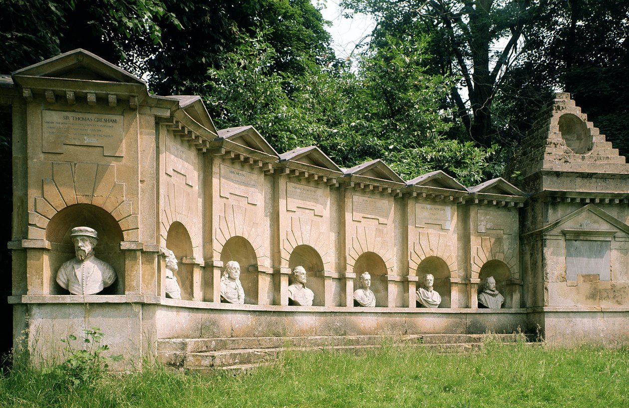Stowe, William Kent, Templo de los Dignos Británicos, c.1735, Buckinghamshire, Reino Unido de Unbekannt Unbekannt