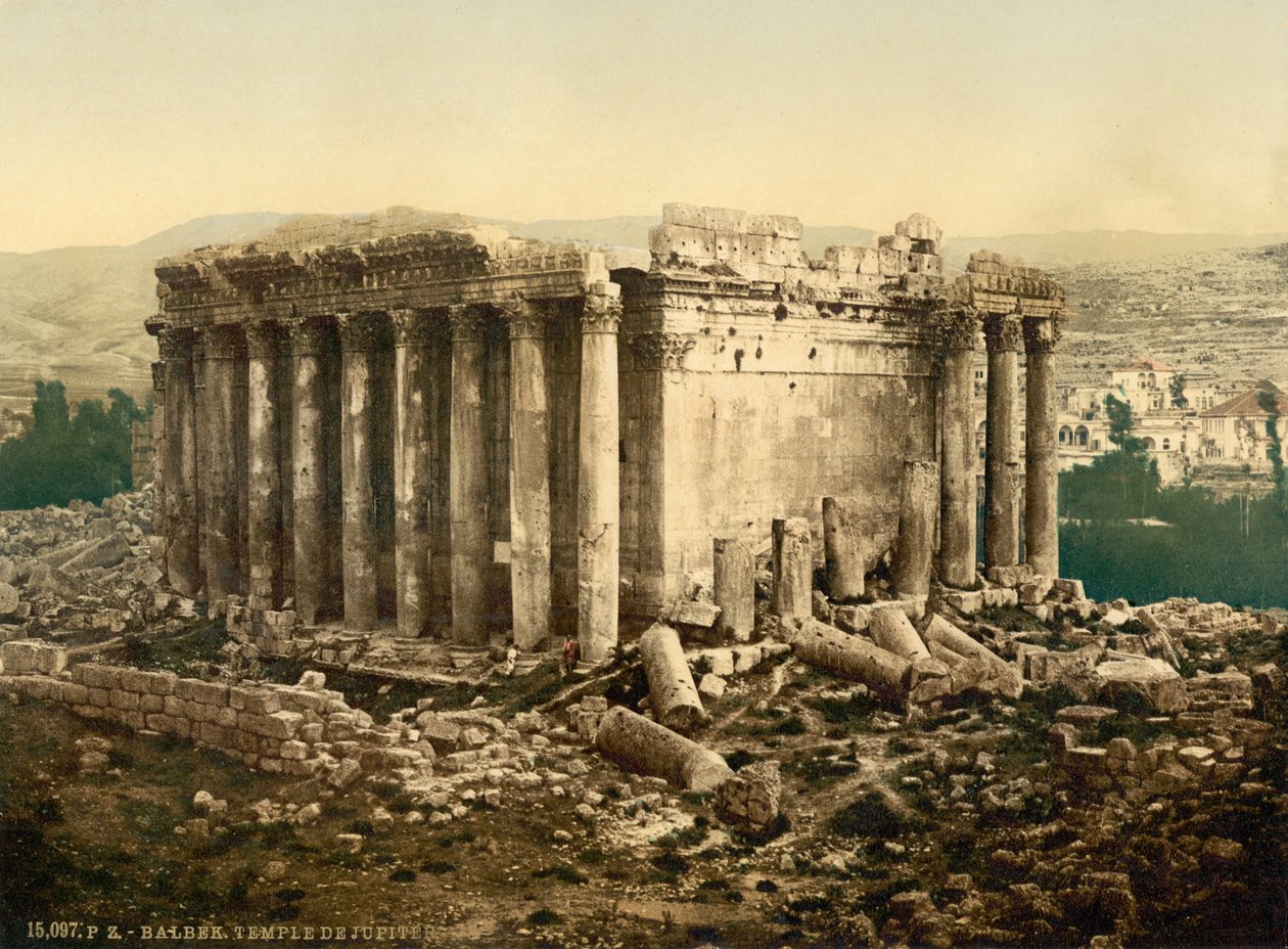 Templo de Júpiter, exterior, Baalbek, Tierra Santa, (es decir, Ba