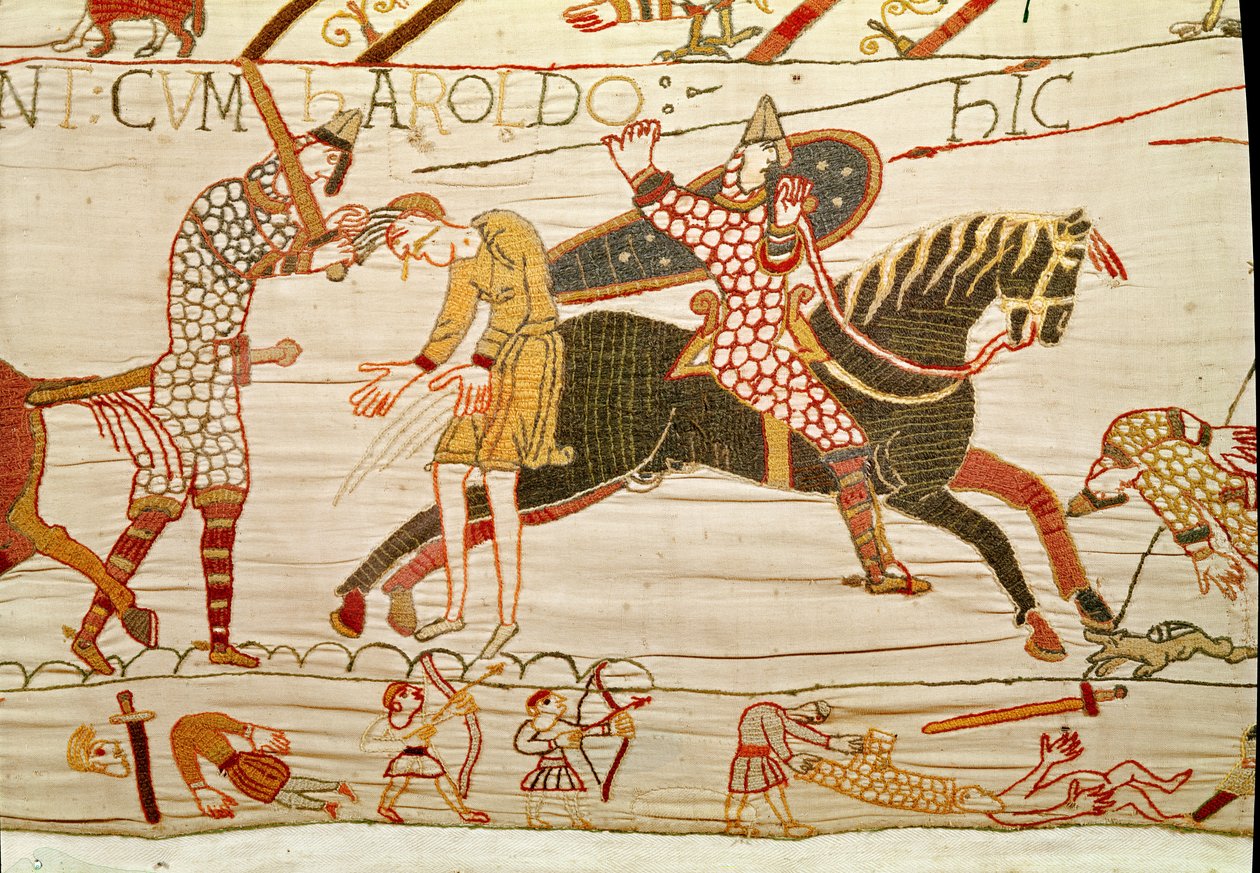 Los normandos matan a los hombres de Harold, Tapiz de Bayeux de Unbekannt Unbekannt