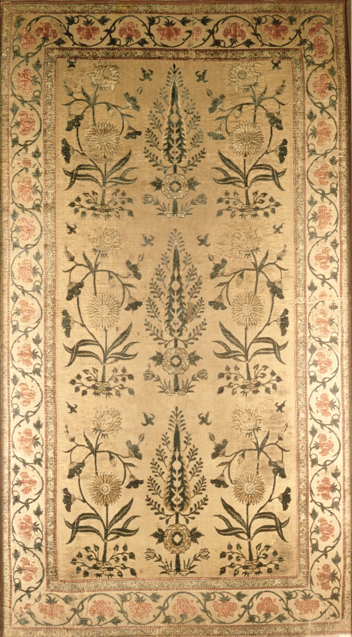 Alfombra de terciopelo, Moghul, período de Shah Jahan, 1628-58 de Unbekannt Unbekannt