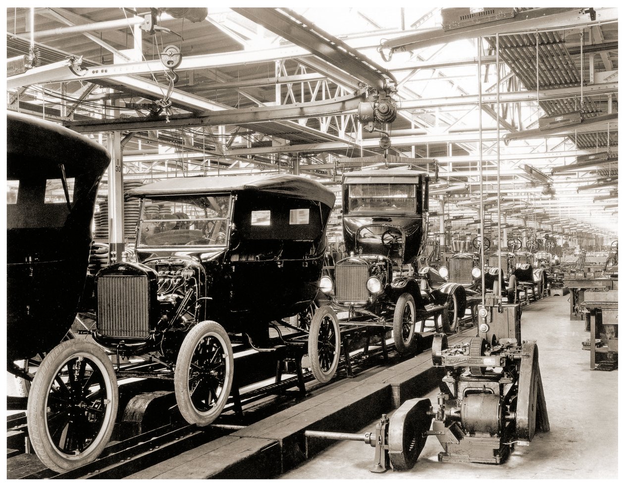 Línea de ensamblaje de Ford, Detroit, 1924 de Unbekannt Unbekannt