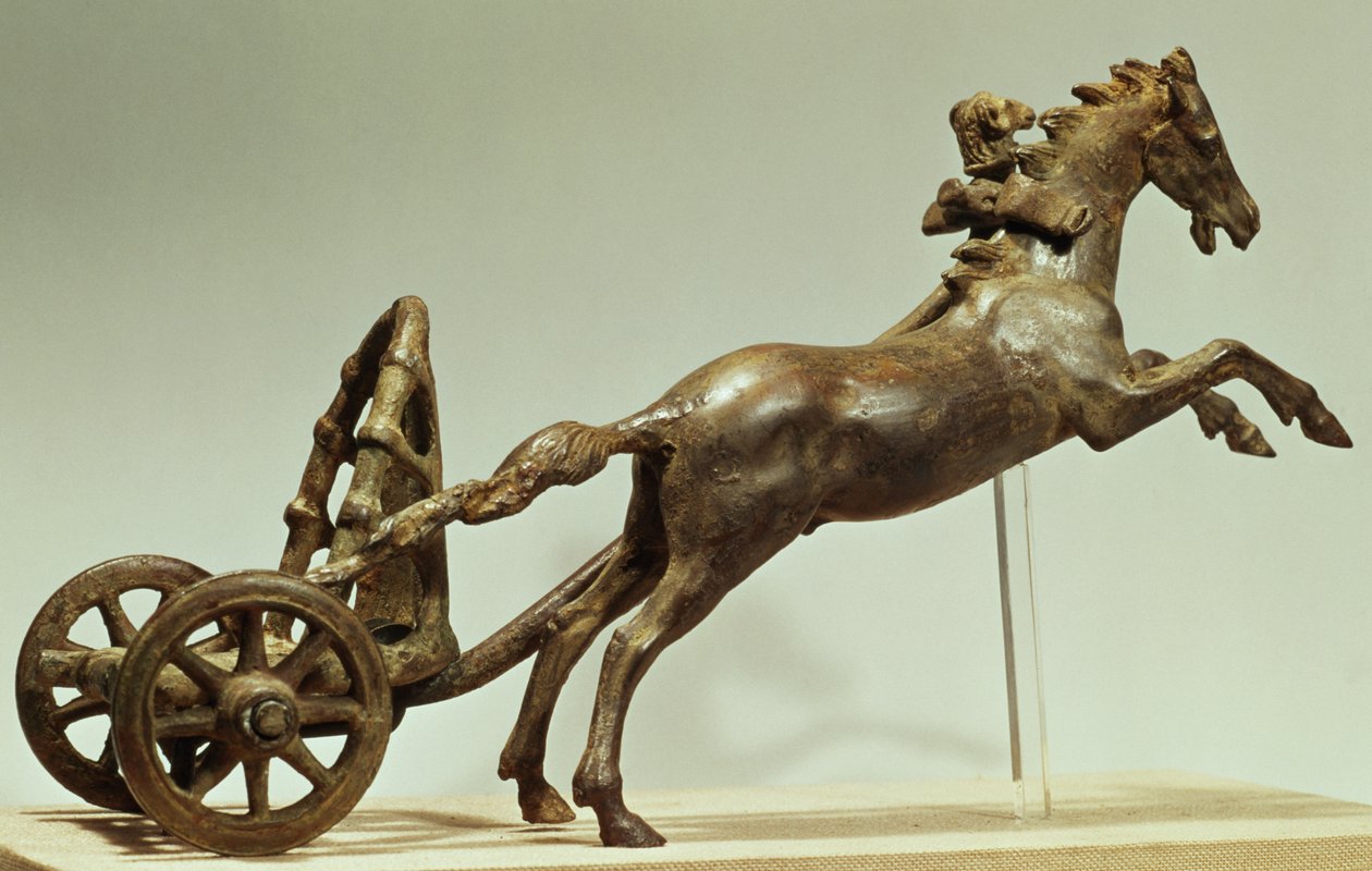Modelo de un carro de dos caballos de Unbekannt Unbekannt