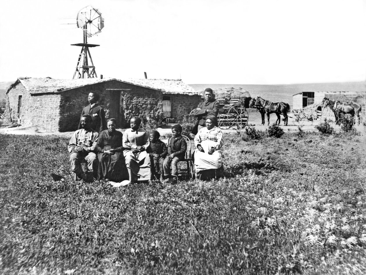 Retrato de familia pionera, Condado de Custer, Nebraska, 1888 de Unbekannt Unbekannt