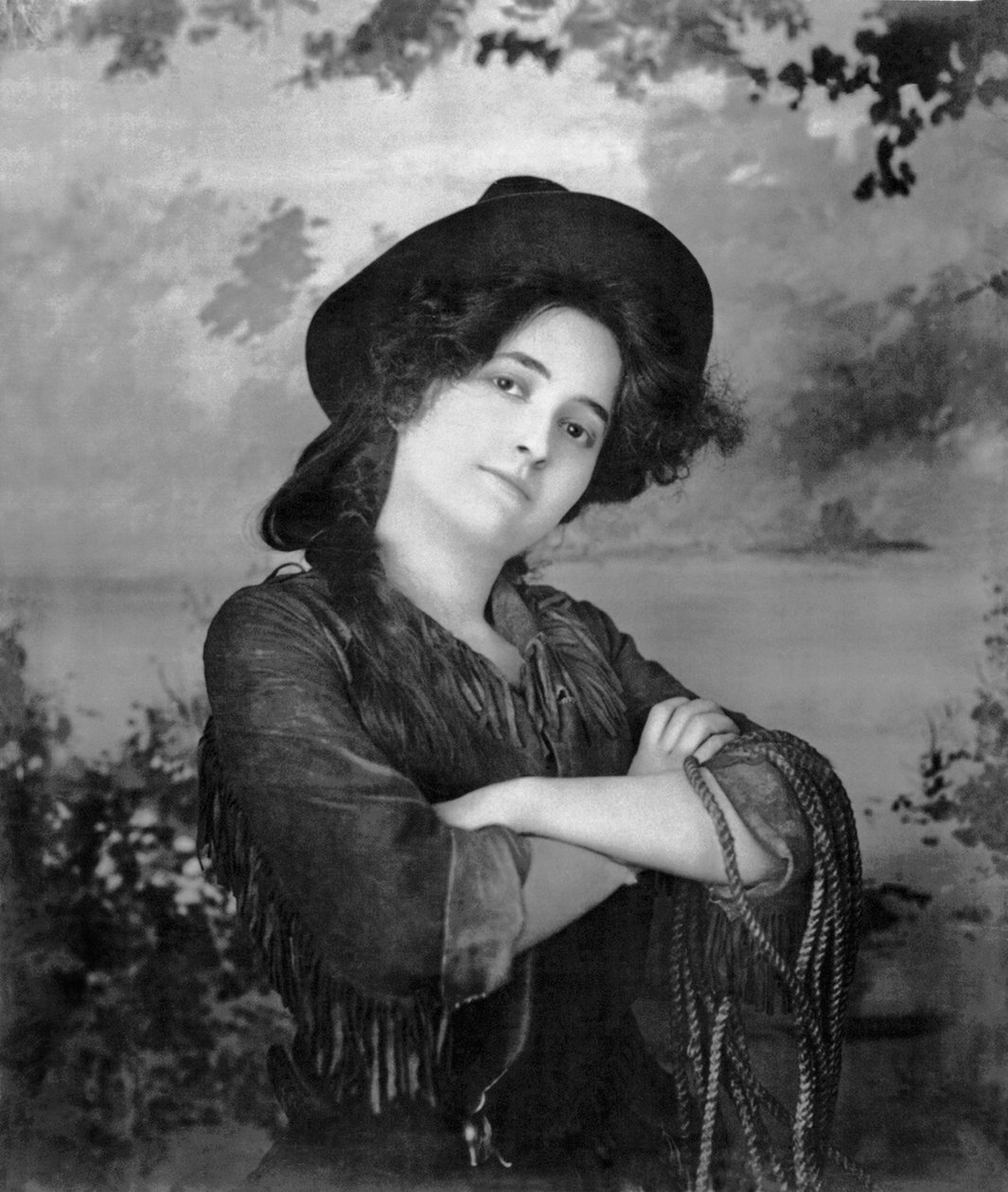 Retrato de una vaquera, Estados Unidos, 1902 de Unbekannt Unbekannt