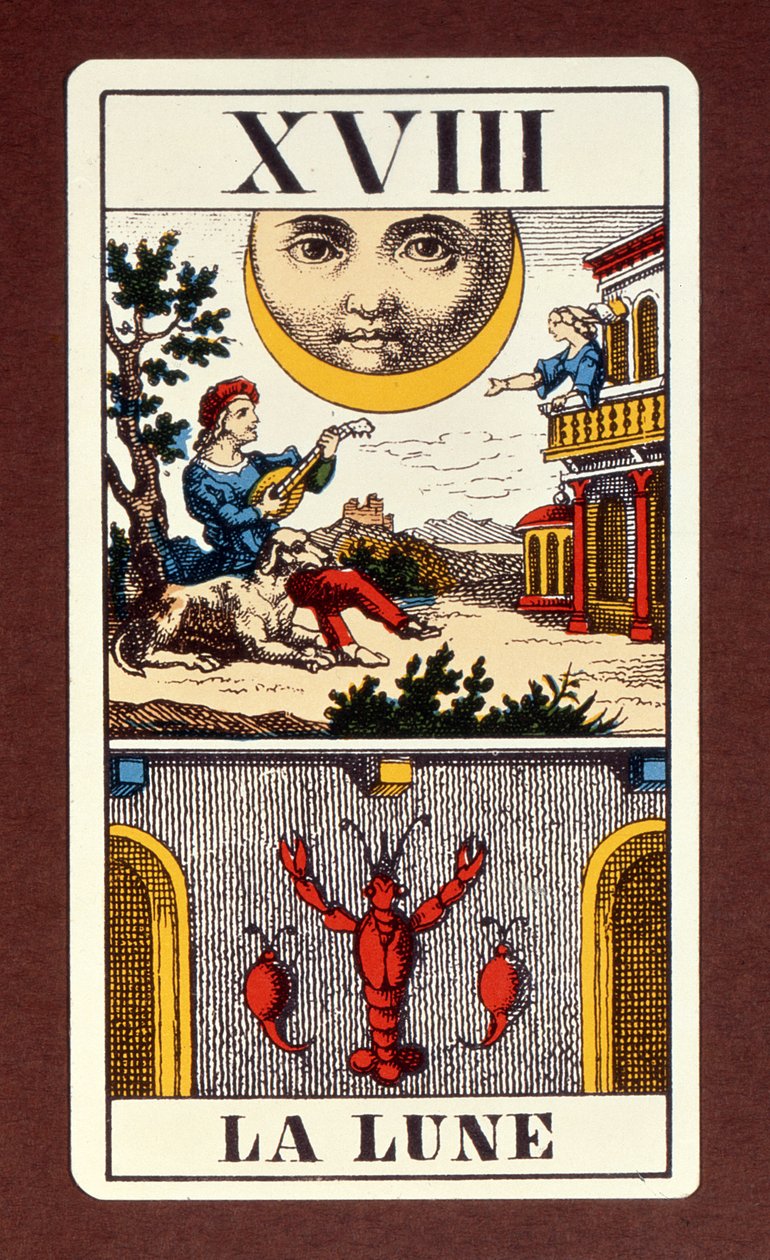 XVIIII Le Soleil, carta del tarot francés del Sol, siglo XIX de Unbekannt Unbekannt
