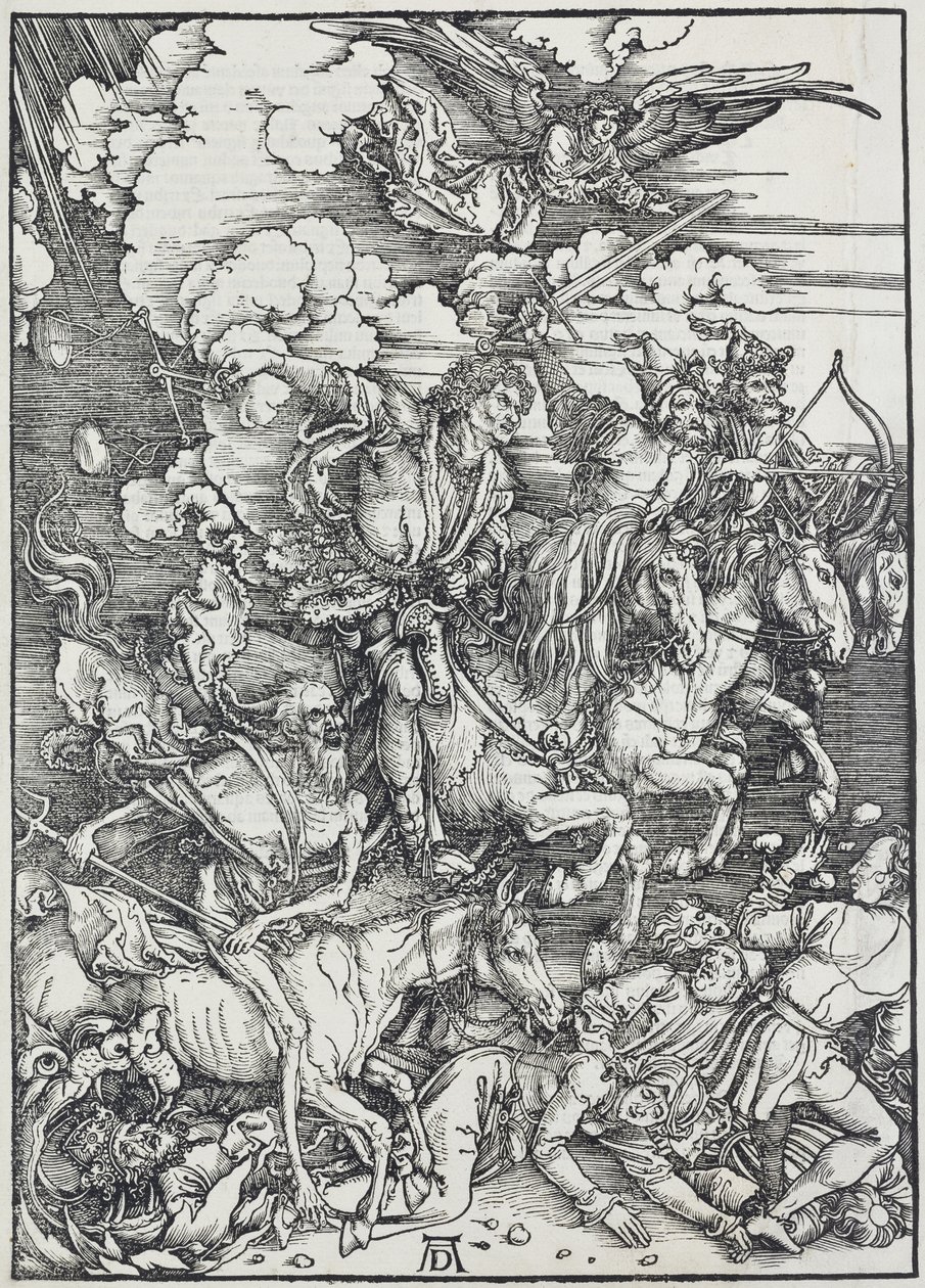 05. Alberto Durero, Apocalipsis, III. Los cuatro jinetes apocalípticos, Galería Nacional de Praga de Unbekannter Künstler