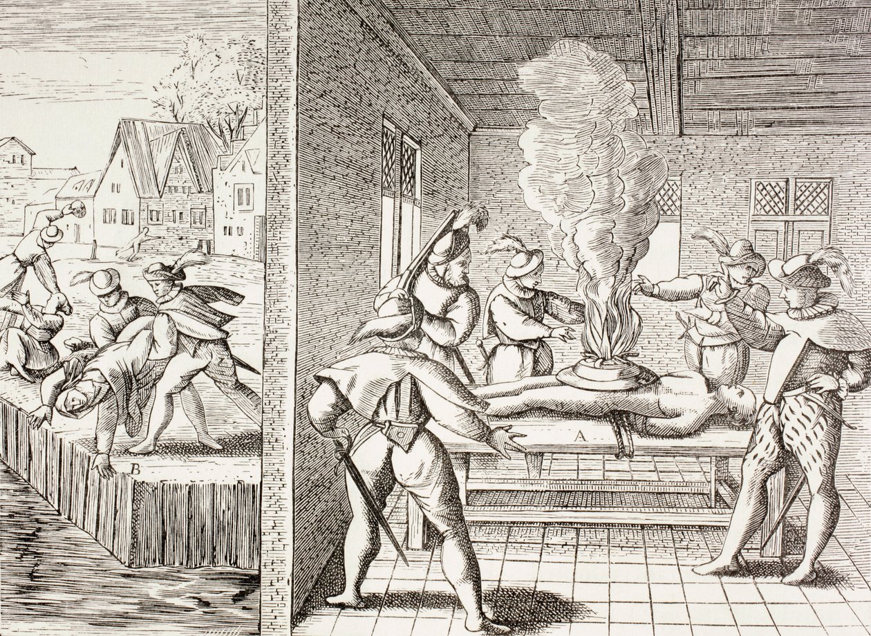 Propaganda del siglo XVI ilustrando la violencia de los Gueux contra los católicos, de 