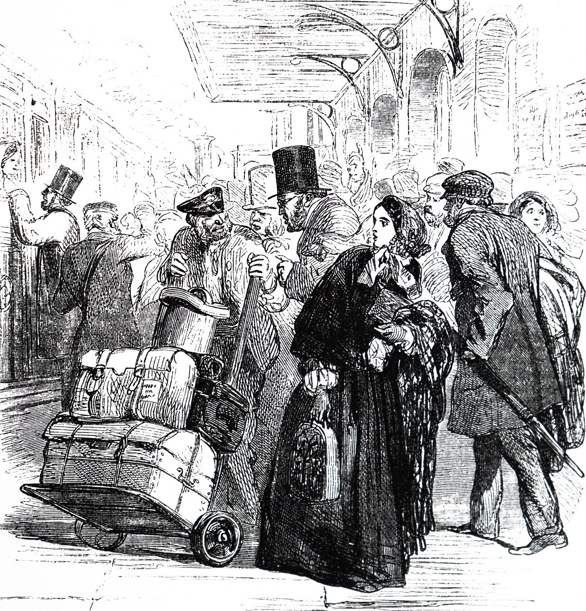 Un estado caótico de la estación de Birmingham. de Unbekannter Künstler