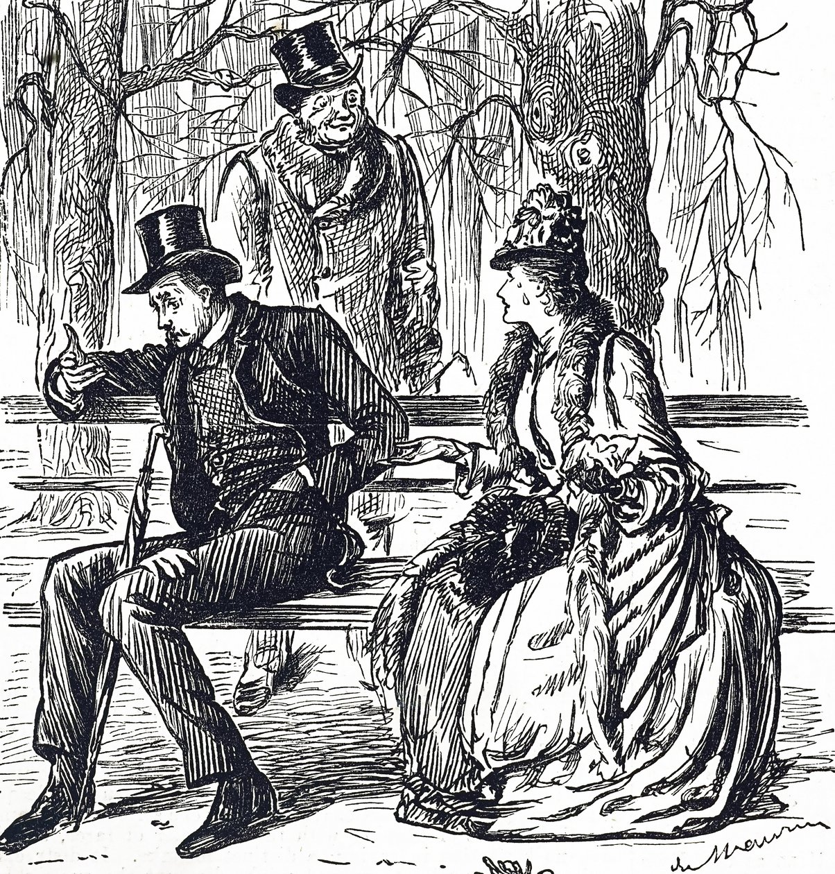 Una pareja practicando quiromancia de Unbekannt