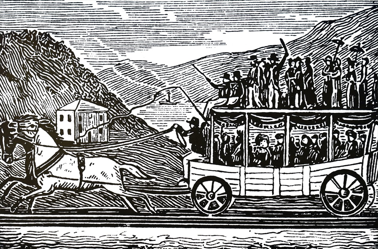 Un carruaje tirado por caballos de Unbekannt