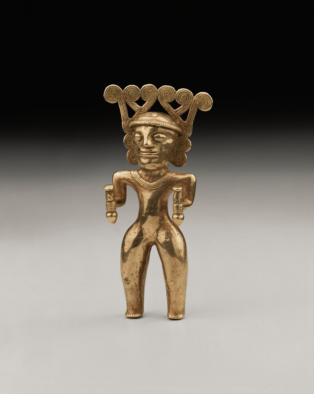 Una rara figura de chamán de estilo internacional, probablemente de Panamá o Costa Rica, c.500-1000 de Unbekannt