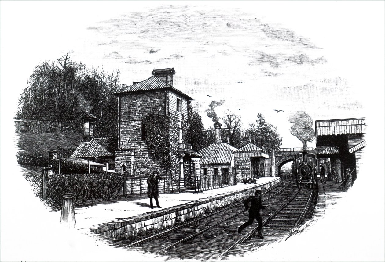 Una vista de la estación de tren de North Staffordshire de Unbekannt