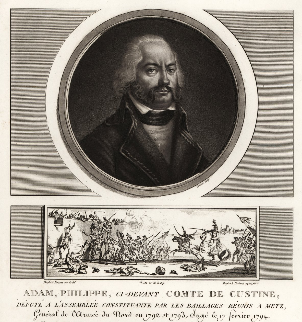Adam Philippe, Conde de Custine, general revolucionario francés, ejecutado por traición en 1793 de Unbekannt