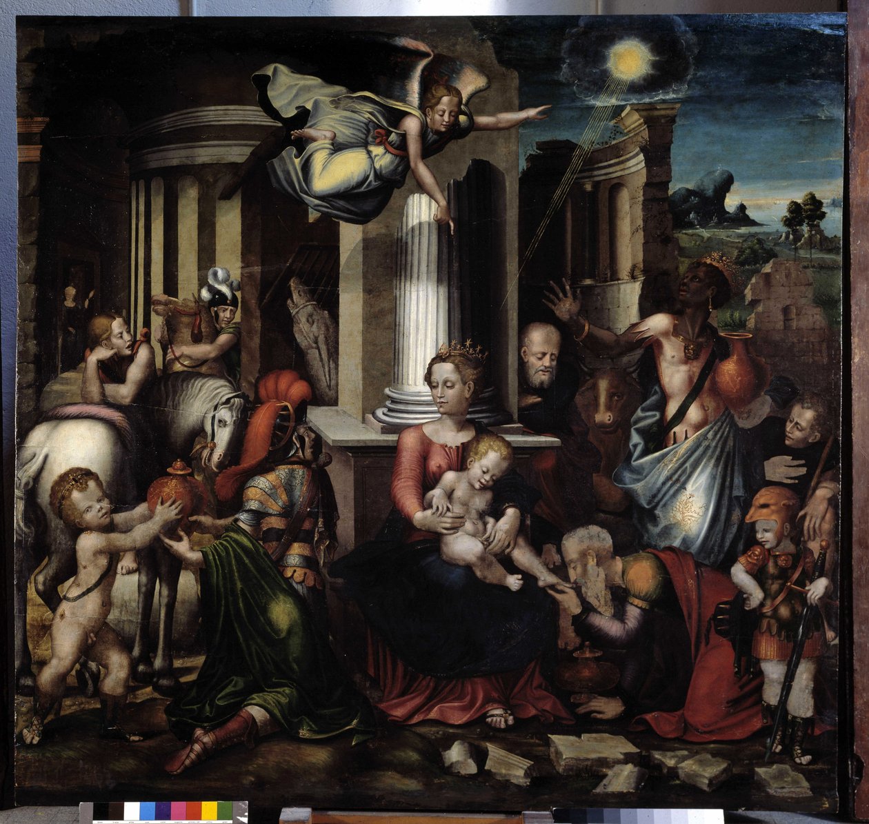 Adoración de los Reyes Magos. Pintura de Pierre Malet Óleo sobre lienzo Cathedrale Saint Sauveur Aix en provence de Unbekannter Künstler