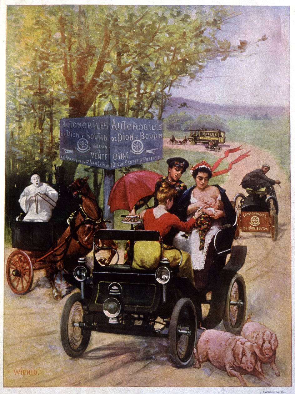 Publicidad de Wilhio para los automóviles de Dion Bouton Francia finales del siglo XIX de Unbekannter Künstler