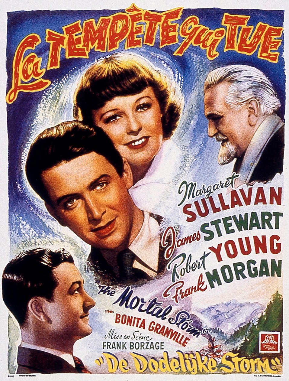 Cartel de la película La tempestad que mata con Margaret Sullavan y James Stewart 1940 de Unbekannt