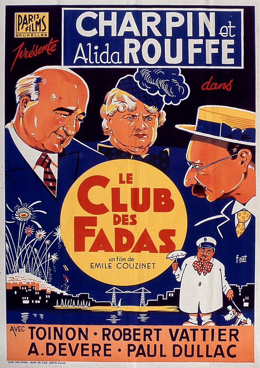 Cartel de la película Le Club des fadas con Fernand Charpin y Alida Rouffe 1939 de Unbekannt