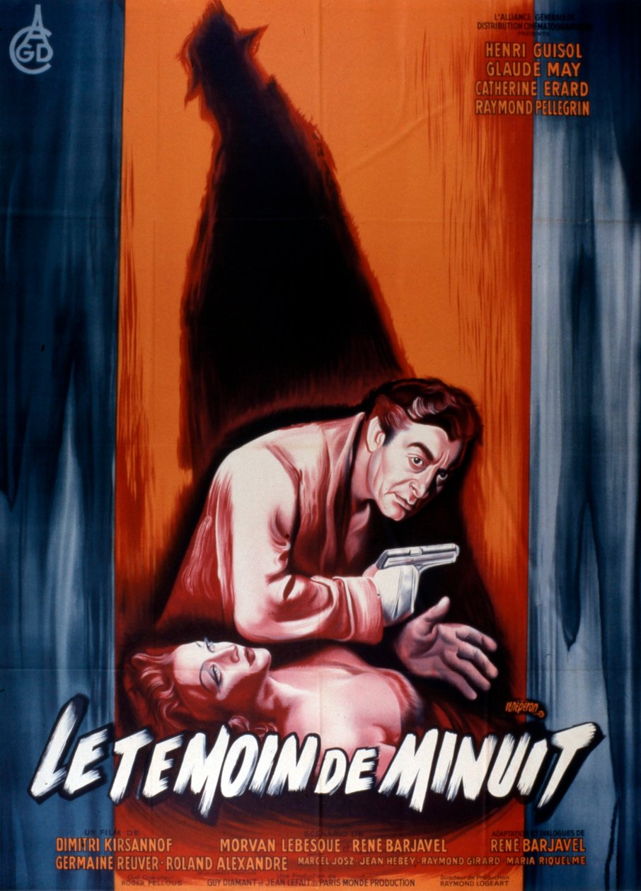 Cartel de la película El testigo de medianoche de Dimitri Kirsanoff 1953 de Unbekannt