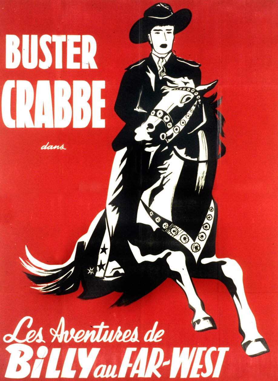 Cartel de la película Las aventuras de Billy en el lejano oeste con Buster Crabbe 1948 de Unbekannt
