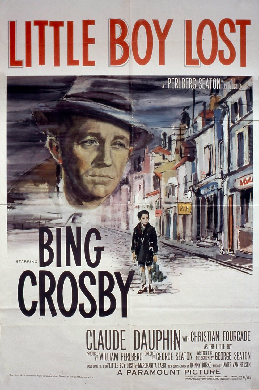Cartel de la película Little Boy Lost con Bing Crosby y Claude Dauphin 1953 de Unbekannt