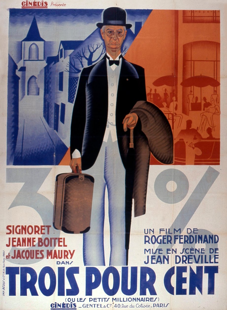 Cartel de la película Trois pour cent de Jean Dréville 1933 de Unbekannt