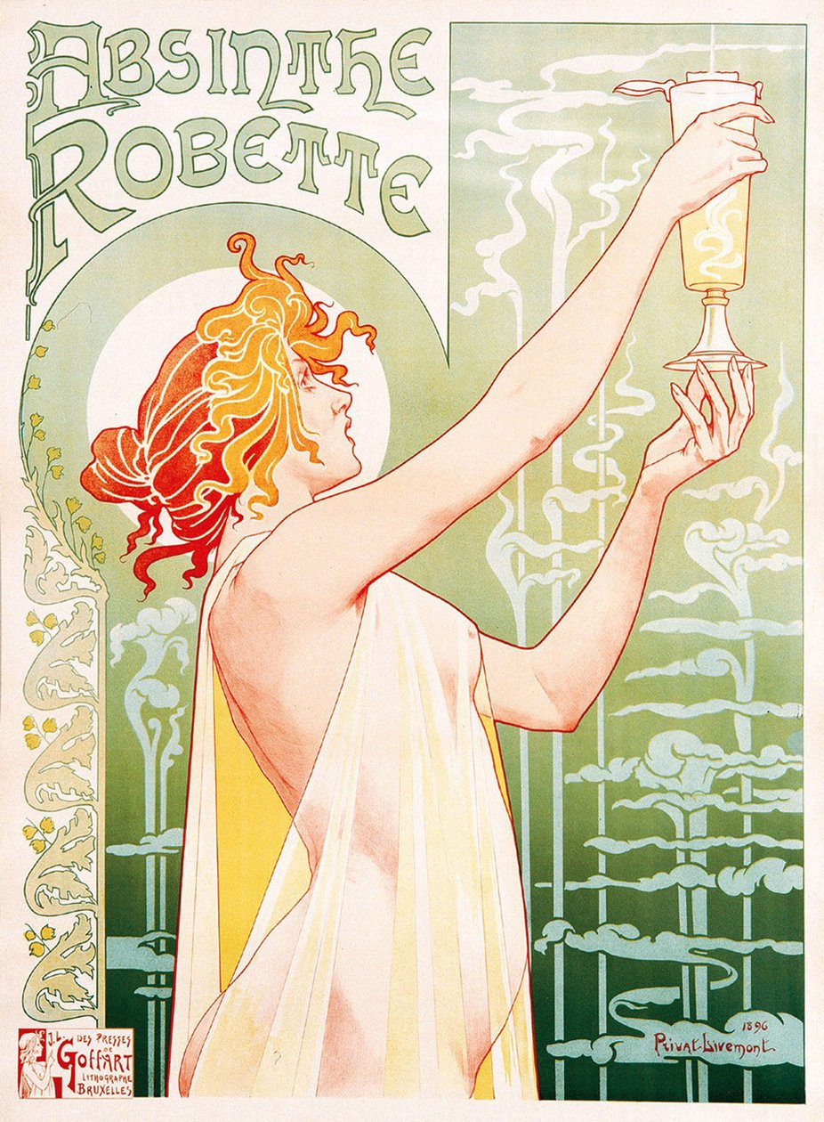 Cartel publicitario de la absenta Robette de Unbekannter Künstler