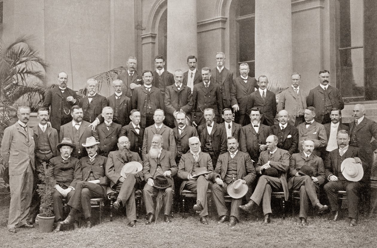Miembros coloniales africanos de la Convención de Unión Más Cercana de 1908 que llegaron a términos que resultaron en que el Parlamento Británico aprobara el Acta de Sudáfrica de 1909 de Josef Eberz